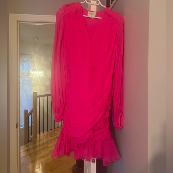 GIAMBATTISTA VALLI Wrap-effect ruffled silk-georgette mini dress - Picture 7 of 9